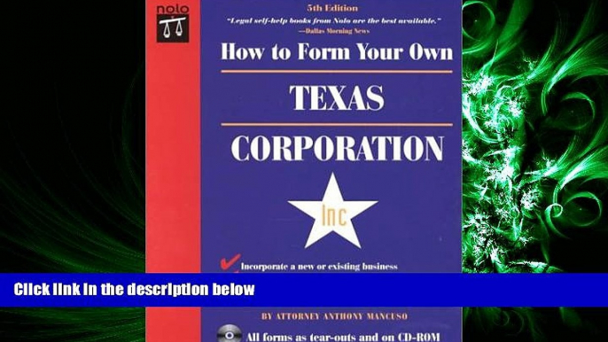 read here  How to Form Your Own Texas Corporation with Disk (How to Form Your Own Texas