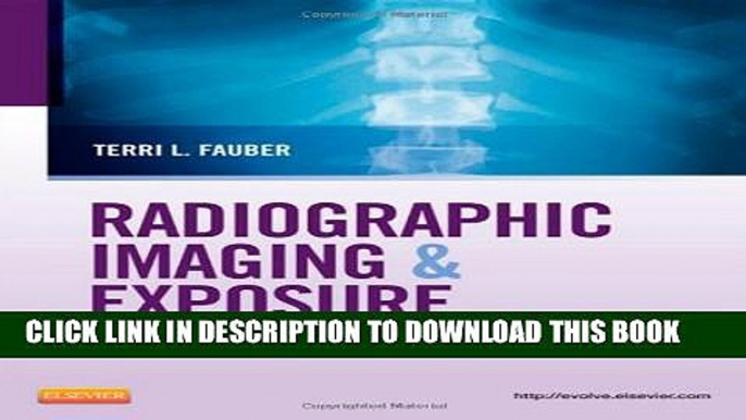 [PDF] Radiographic Imaging and Exposure, 4e (Fauber, Radiographic Imaging   Exposure) Full Online