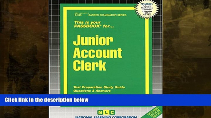 For you Junior Account Clerk(Passbooks) (Passbook for Career Opportunities)