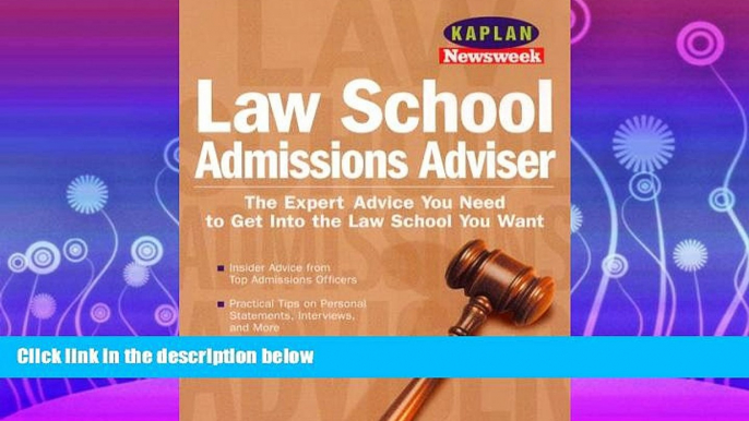 FULL ONLINE  Kaplan Newsweek Law School Admissions Adviser (Get Into Law School)