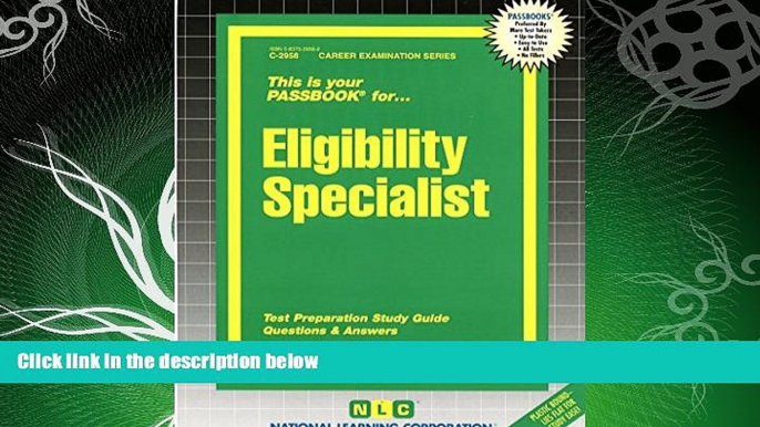 FAVORITE BOOK  Eligibility Specialist(Passbooks) (Career Examination Series)