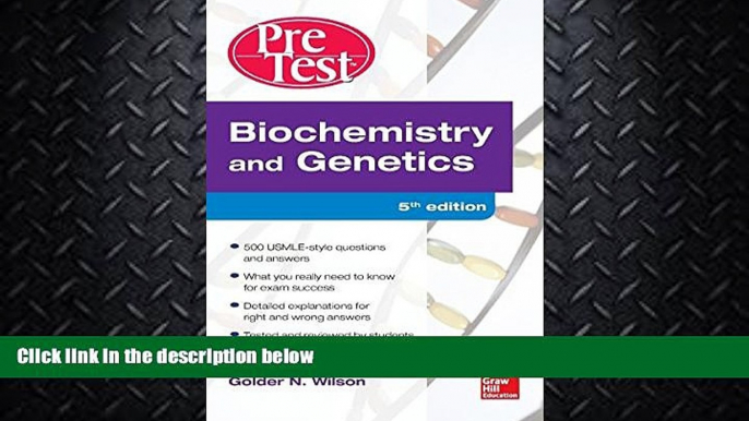 FULL ONLINE  Biochemistry and Genetics Pretest Self-Assessment and Review 5/E