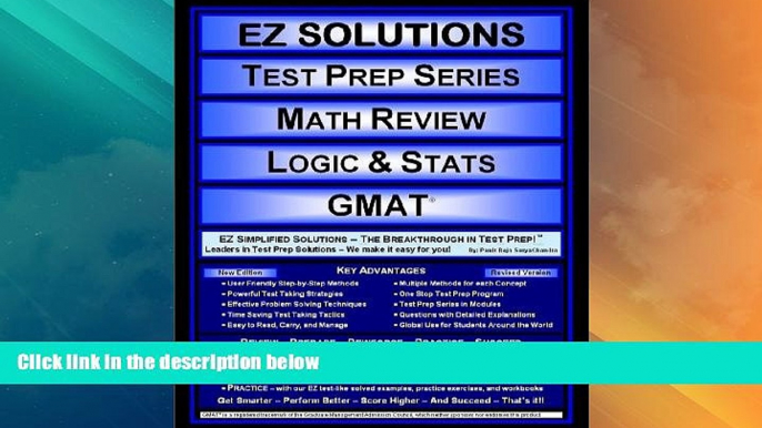 Big Deals  EZ Solutions - Test Prep Series - Math Review - Logic   Stats - GMAT (Ez Solutions: