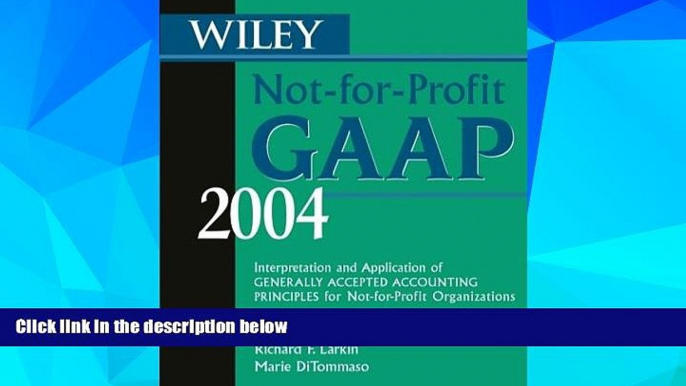 Big Deals  Wiley Not-for-Profit GAAP 2004: Interpretation and Application of Generally Accepted