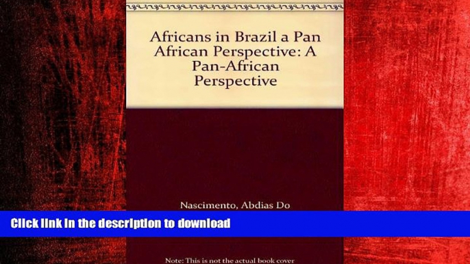 READ PDF Africans in Brazil a Pan African Perspective: A Pan-African Perspective READ PDF BOOKS