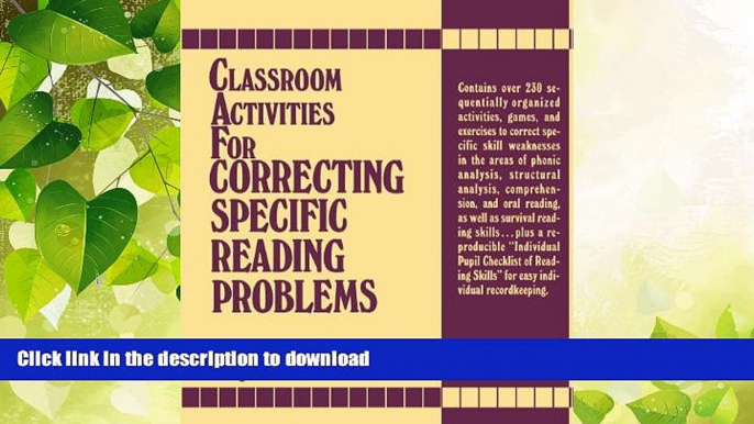 READ  Classroom Activities For Correcting Specific Reading Problems FULL ONLINE