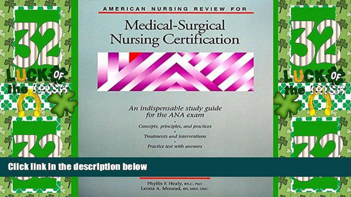 Big Deals  American Nursing Review for Medical-Surgical Nursing Certification  Free Full Read Best