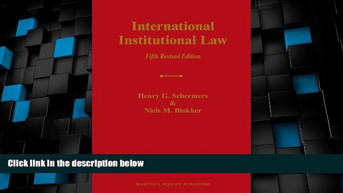 Big Deals  International Institutional Law  Full Read Best Seller