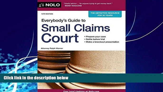 Books to Read  Everybody s Guide to Small Claims Court  Full Ebooks Best Seller