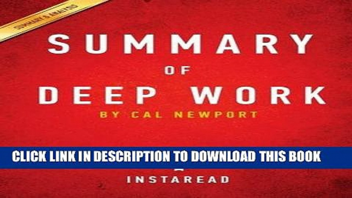 [PDF] Summary of Deep Work: By Cal Newport Includes Analysis Full Colection