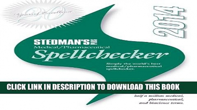 [PDF] Stedman s Plus Version 2014 Medical/Pharmaceutical Spellchecker (Standard) Popular Colection