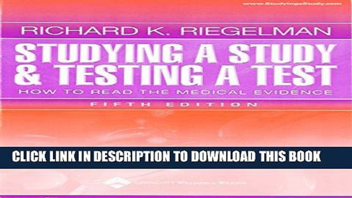 New Book Studying a Study and Testing a Test: How to Read the Medical Evidence (Core Handbook