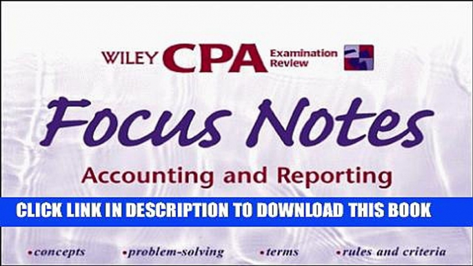 [PDF] Wiley CPA Examination Review Focus Notes, Accounting and Reporting (CPA Examination Review