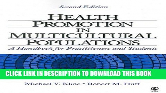 New Book Health Promotion in Multicultural Populations: A Handbook for Practitioners and Students