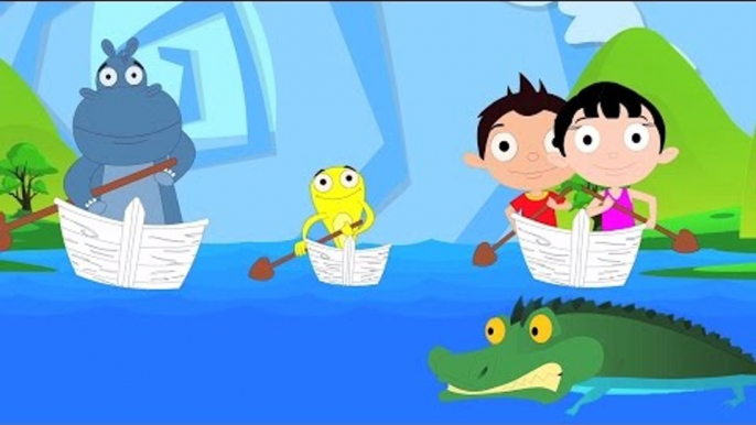 fila de la fila su barco | niños rimas canciones | poemas para niños y preescolares