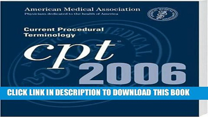 New Book CPT  Standard Edition - 2006 (Cpt / Current Procedural Terminology (Standard Edition))