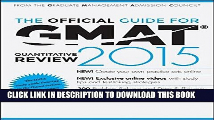 [PDF] The Official Guide for GMAT Quantitative Review 2015 with Online Question Bank and Exclusive