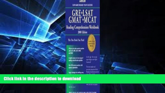 FAVORITE BOOK  GRE/LSAT/GMAT/MCAT Reading Com (Arco GRE GMAT LSAT MCAT Reading Comprehension