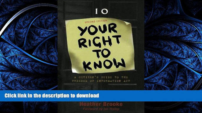 FAVORIT BOOK Your Right to Know: A Citizen s Guide to the Freedom of Information Act READ EBOOK