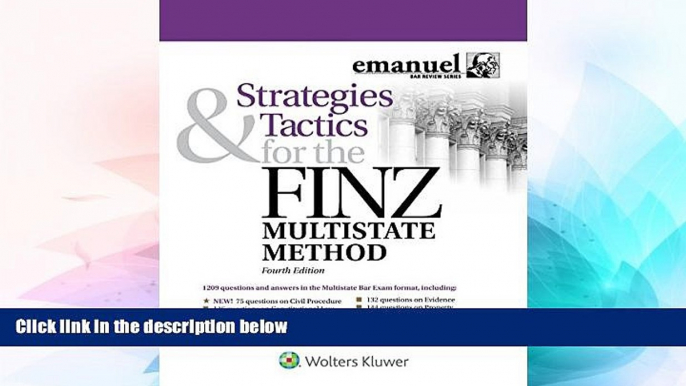 Big Deals  Strategies   Tactics for the FINZ Multistate Method (Emmanuel Bar Review) (Emanuel Bar