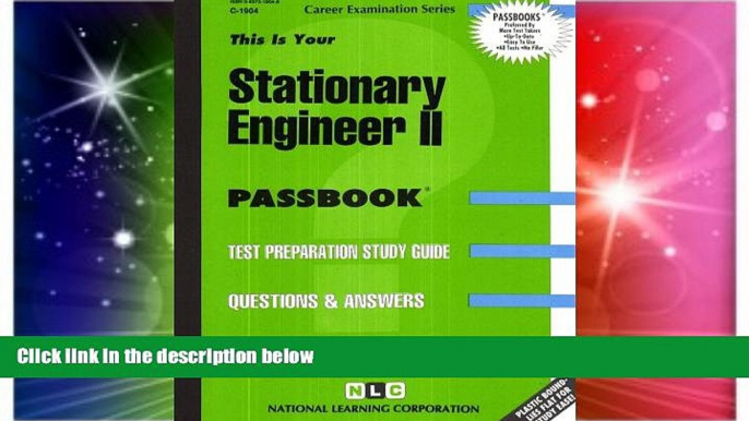 Big Deals  Stationary Engineer II(Passbooks) (Passbook for Career Opportunities)  Free Full Read