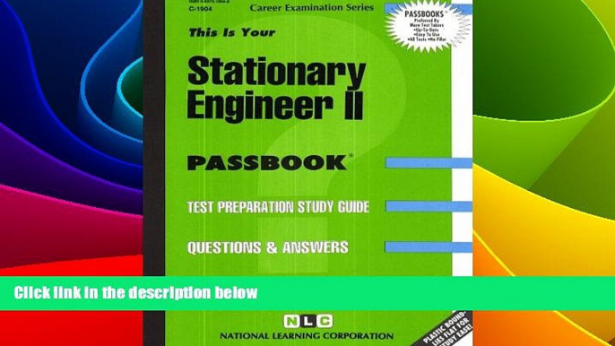 Big Deals  Stationary Engineer II(Passbooks) (Passbook for Career Opportunities)  Free Full Read