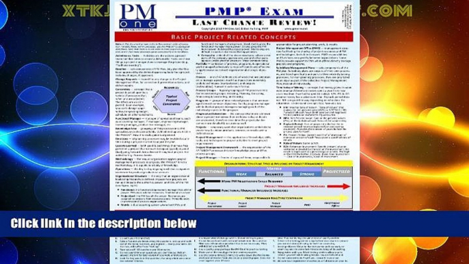 Big Deals  PMP Exam Last Chance Review (PMP Quick Reference Poster)  Best Seller Books Best Seller