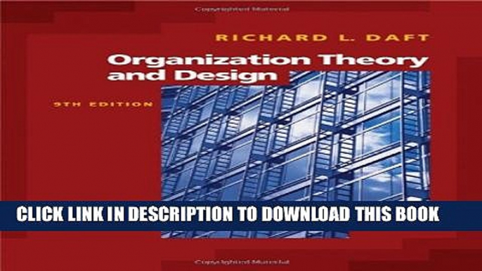 [PDF] Organization Theory and Design (with InfoTracÂ®) Popular Colection