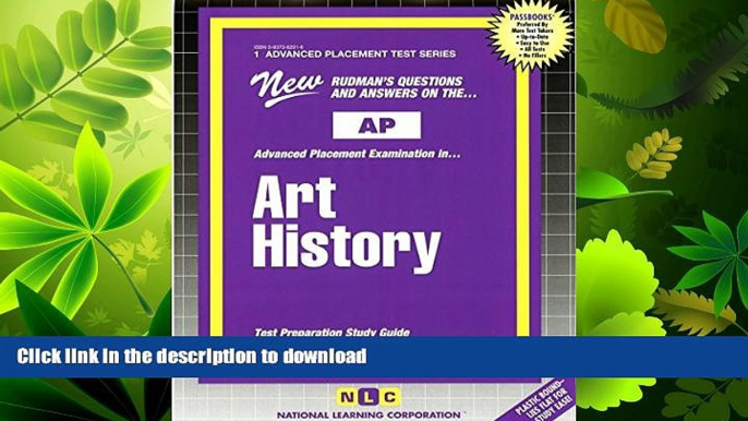 READ BOOK  ART HISTORY (Advanced Placement Test Series) (Passbooks) (ADVANCED PLACEMENT TEST