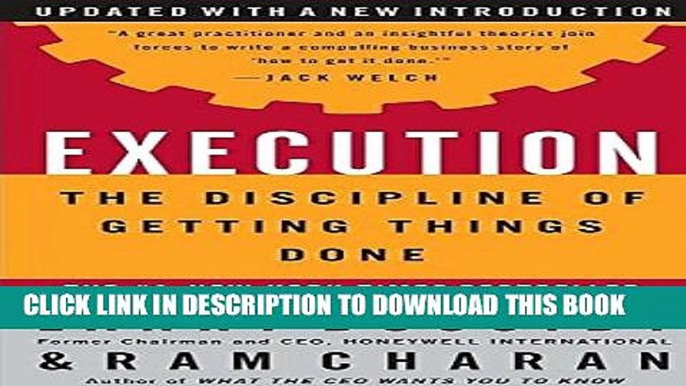 [PDF] Execution: The Discipline of Getting Things Done Full Collection