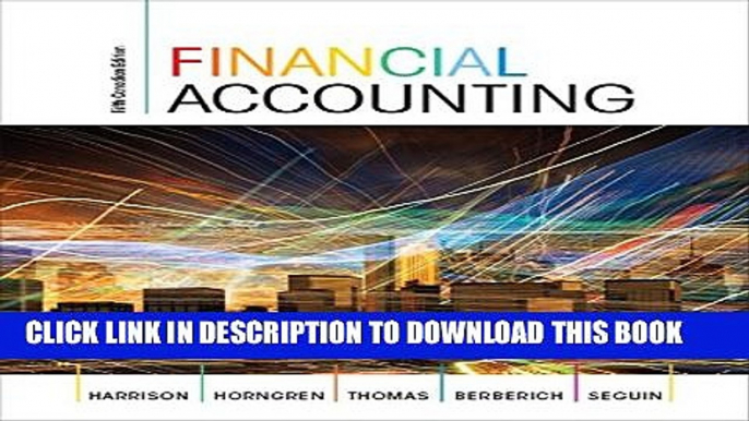 [PDF] Financial Accounting, Fifth Canadian Edition (5th Edition) Full Colection