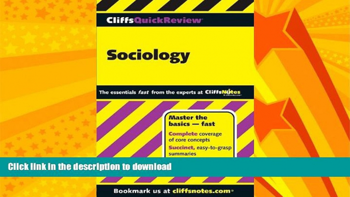 FAVORITE BOOK  CliffsQuickReview Sociology (Cliffs Quick Review (Paperback))  PDF ONLINE