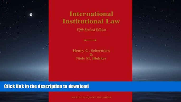 FAVORIT BOOK International Institutional Law READ EBOOK