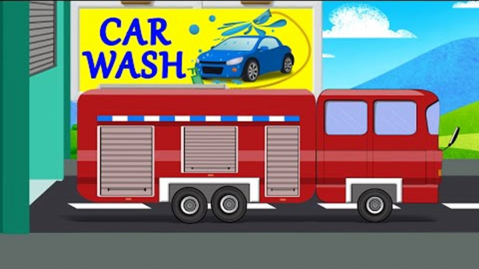 Car Wash | Fire Rescue | Fire Vehicle for Toddlers & Preschoolers