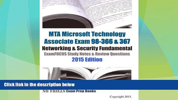 Big Deals  MTA Microsoft Technology Associate Exam 98-366   367 Networking   Security Fundamental