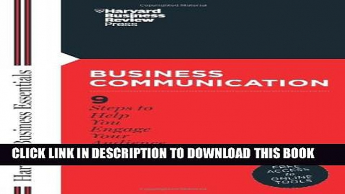 Collection Book Business Communication (Harvard Business Essentials)