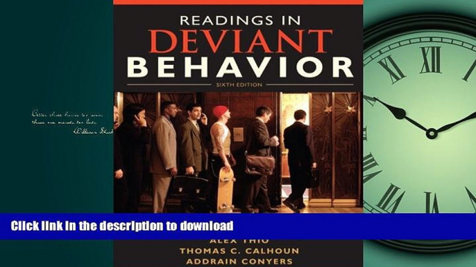 READ THE NEW BOOK Readings in Deviant Behavior (6th Edition) READ PDF BOOKS ONLINE