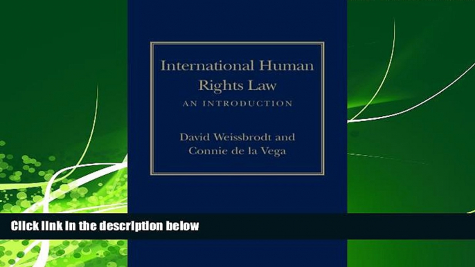 FAVORITE BOOK  International Human Rights Law: An Introduction (Pennsylvania Studies in Human