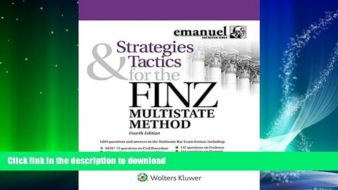 READ  Strategies   Tactics for the FINZ Multistate Method (Emmanuel Bar Review) (Emanuel Bar