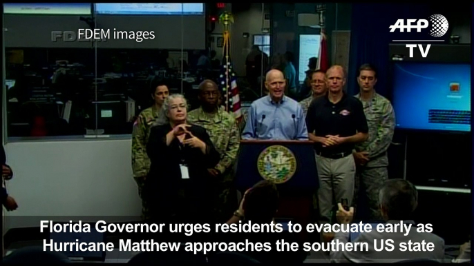 Florida gov. warns of 'devastating' impacts as Matthew nears