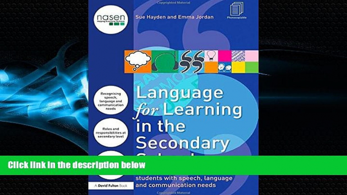 READ book  Language for Learning in the Secondary School: A Practical Guide for Supporting