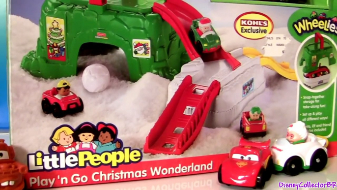 Play Doh Christmas at North Pole With Mater n Lightning McQueen Wheelies Santa Cars Wonderland