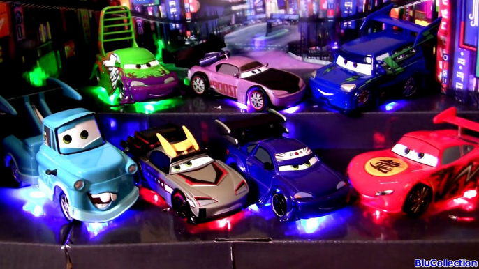 7-Cars Light Up Tuners Cars Toons Tokyo Mater Deluxe Diecast Maters Tall Tales Kabuto Ninja Boost