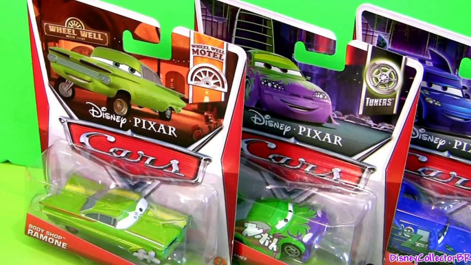 10 Disney Cars 2 Body Shop Ramone, Krate Rainson-Wash, Wingo with Flames, DJ with Flames Pixar toys