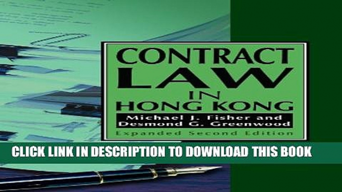 [PDF] Contract Law in Hong Kong (Hong Kong University Press Law Series) Exclusive Online