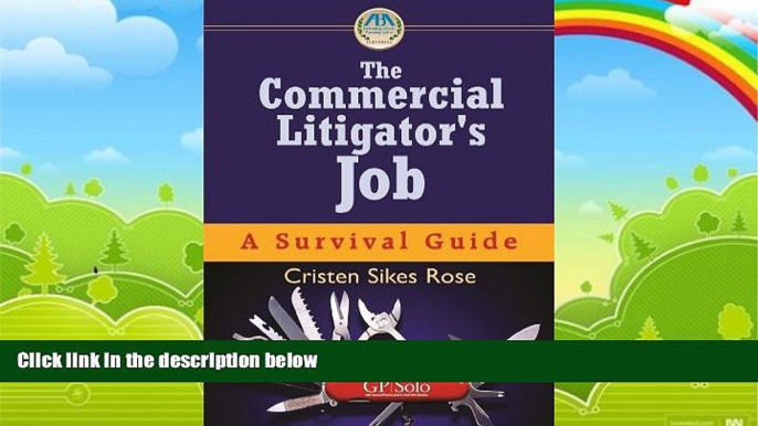 Big Deals  The Commercial Litigator s Job: A Survival Guide (Survival Guides (American Bar