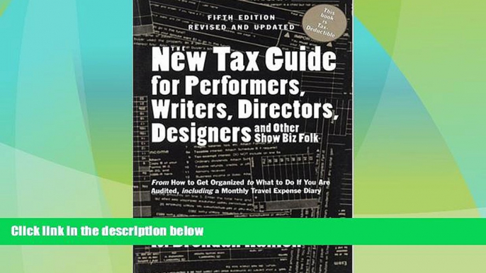 Must Have PDF  The New Tax Guide for Performers, Writers, Directors, Designers and Other Show Biz