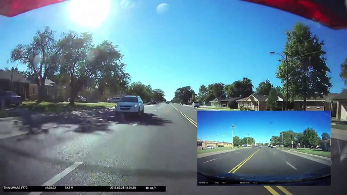 Kid Appears From Nowhere And Nearly Gets Taken Out By Car