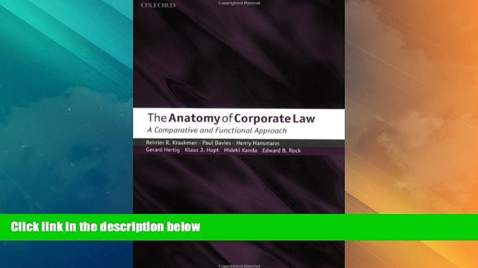 Big Deals  The Anatomy of Corporate Law: A Comparative and Functional Approach  Best Seller Books