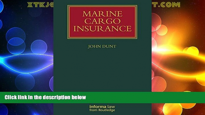 Must Have PDF  Marine Cargo Insurance (Lloyd s Shipping Law Library)  Full Read Best Seller